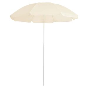 vidaXL Parasol de jardin avec m&acirc;t en acier sable 180 cm
