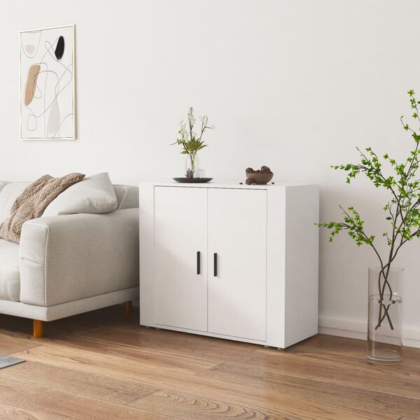 vidaXL Buffet Blanc 80x33x70 cm Bois d'ing&eacute;nierie