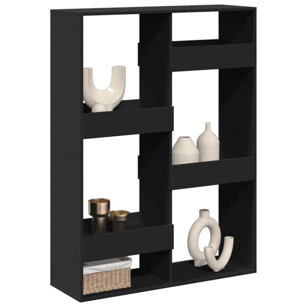 vidaXL Cloison de s&eacute;paration noir 100x33x135 cm bois ing&eacute;nierie