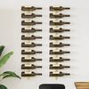 vidaXL Casier &agrave; vin mural pour 10 bouteilles 2 pcs Dor&eacute; M&eacute;tal