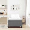 vidaXL Cadre de lit avec matelas Gris clair 90 x 200 cm tissu