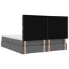 vidaXL Lit avec rangement et LED Gris fonc&eacute; 160 x 200 cm Polyester