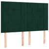 vidaXL Sommier &agrave; lattes de lit matelas et LED Vert fonc&eacute; 140x200 cm