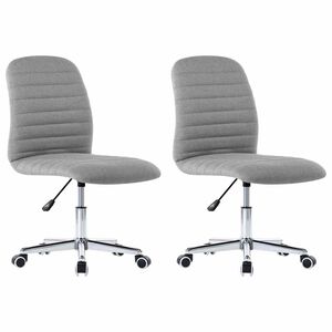 vidaXL Chaises &agrave; manger lot de 2 gris clair tissu
