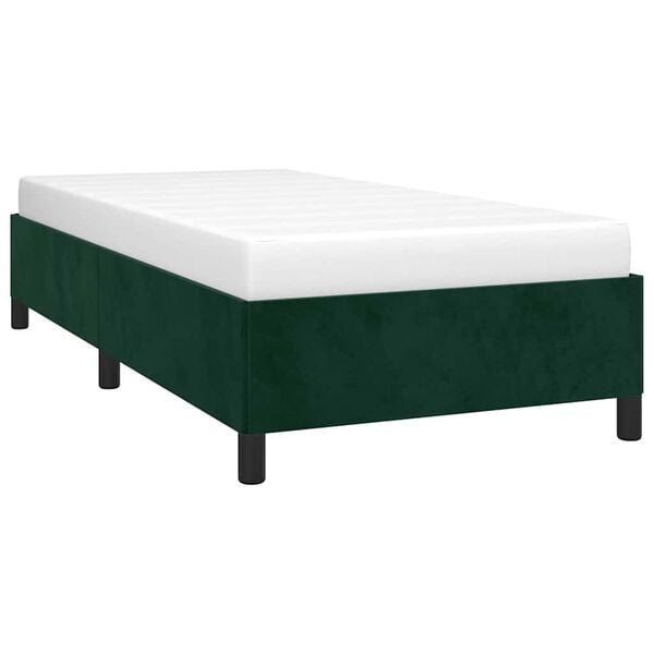 vidaXL Cadre de lit sans matelas vert foncé 90x200 cm velours