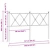 vidaXL T&ecirc;te de lit de remplacement m&eacute;tal blanc 140 cm
