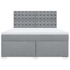 vidaXL Sommier &agrave; lattes de lit avec matelas Gris clair 180x200cm Tissu