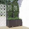 vidaXL Jardini&egrave;re avec treillis Noir 80x40x136 cm PP