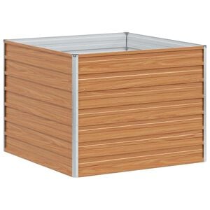vidaXL Jardini&egrave;re sur&eacute;lev&eacute;e Marron Clair 100 x 100 x 77 cm