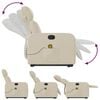 vidaXL Fauteuil inclinable de massage Cr&egrave;me Tissu