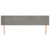 vidaXL T&ecirc;te de lit avec oreilles Gris clair 163x16x78/88 cm Velours