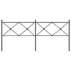 vidaXL T&ecirc;te de lit de remplacement m&eacute;tal noir 200 cm