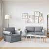 vidaXL Ensemble de Canap&eacute;s 2 pcs Gris clair 155 x 82 x 80 cm tissu