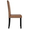 vidaXL Chaises &agrave; manger lot de 2 marron tissu