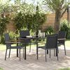 vidaXL Ensemble de salle &agrave; manger pour jardin 5 pcs Noir