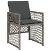 vidaXL Ensemble de salle &agrave; manger pour jardin 5 pcs Gris polyrotin