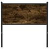 vidaXL T&ecirc;te de lit de remplacement ch&ecirc;ne fum&eacute; 75 cm bois d'ing&eacute;nierie et acier