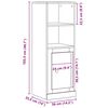 vidaXL Highboard Ch&ecirc;ne noir 36 x 35,5 x 103,5 cm Bois d'ing&eacute;nierie