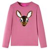 T-shirt enfants &agrave; manches longues framboise 92