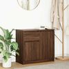 vidaXL Buffet avec tiroir ch&ecirc;ne brun 71x35x65 cm bois d'ing&eacute;nierie