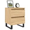 vidaXL Table de chevet ch&ecirc;ne sonoma 40x35x50 cm bois d&rsquo;ing&eacute;nierie