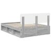 vidaXL Cadre de lit Gris Sonoma 160 x 200 cm Pin massif