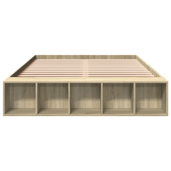 vidaXL Cadre de lit sans matelas ch&ecirc;ne sonoma 160x200 cm
