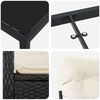 vidaXL Ensemble de salle &agrave; manger pour jardin 5 pcs Noir polyrotin