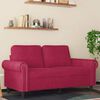 vidaXL Canap&eacute; &agrave; 2 places Rouge bordeaux 120 cm Velours