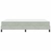 vidaXL Lit &agrave; ressorts avec matelas Gris clair 160 x 210 cm tissu