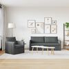 vidaXL Ensemble de Canap&eacute;s 2 pcs Gris fonc&eacute; 196 x 82 x 85 cm tissu