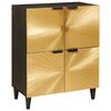vidaXL Meuble d'appoint avec stockage Noir et or 60 x 33,5 x 75 cm