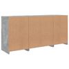 vidaXL Buffet avec lumi&egrave;res LED gris b&eacute;ton 142,5x37x67 cm