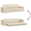 vidaXL Canap&eacute;-Lit 200cm Cr&egrave;me tissu