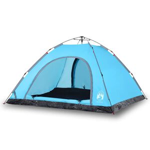 vidaXL Tente de camping 5 personnes bleu lib&eacute;ration rapide