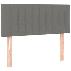 vidaXL T&ecirc;te de lit Gris fonc&eacute; 100x5x78/88 cm Tissu