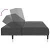vidaXL Canap&eacute;-lit &agrave; 2 places gris fonc&eacute; velours