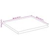 vidaXL Dessus de table 80x80x3,8 cm bord vivant bois massif manguier