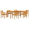 vidaXL Ensemble de salle &agrave; manger pour jardin 9 pcs Marron
