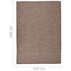 vidaXL Tapis &agrave; tissage plat d'ext&eacute;rieur 140x200 cm Marron