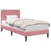 vidaXL Cadre de lit avec t&ecirc;te de lit Rose 90 x 190 cm Velours