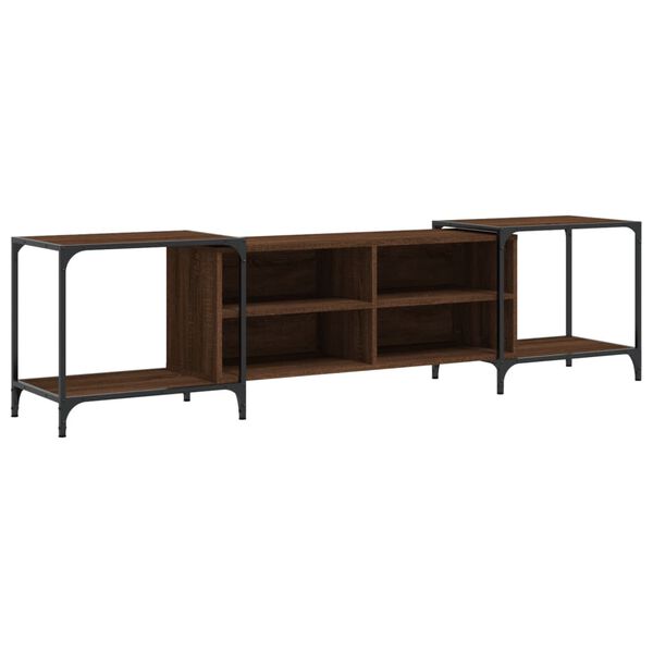 vidaXL Meuble TV ch&ecirc;ne marron 203x37x50 cm bois d'ing&eacute;nierie