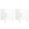vidaXL Tables de chevet 2 pcs blanc brillant 40x40x50 cm