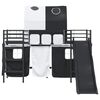 vidaXL Lit mezzanine pour enfants Noir 100 x 190 cm M&eacute;tал