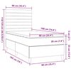 vidaXL Sommier &agrave; lattes de lit avec matelas Taupe 90x190 cm Tissu