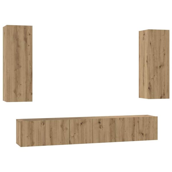 vidaXL Ensemble meuble TV 5 pcs Ch&ecirc;ne artisanal Bois d'ing&eacute;nierie