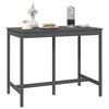 vidaXL Table de bar Gris 140x80x110 cm Bois massif de pin