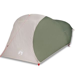 vidaXL Tente de camping &agrave; d&ocirc;me 4 personnes vert imperm&eacute;able