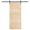 vidaXL Porte coulissante Marron 80 x 208 cm Bois de pin massif