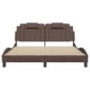vidaXL Cadre de lit Viana avec LED sans matelas marron 160x200 cm